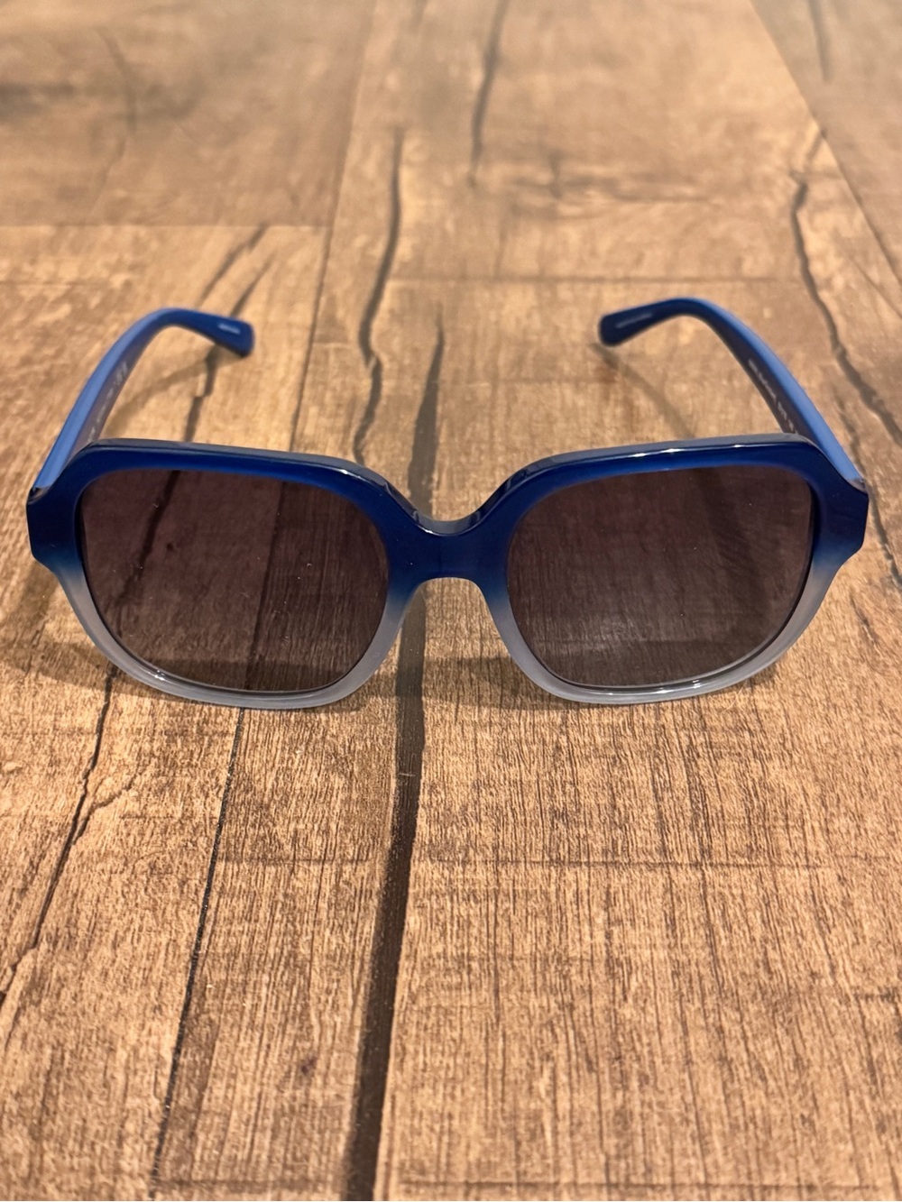 Coach Blue Gradient Square Sunglasses